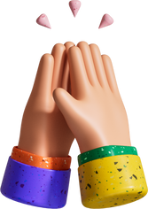 3D High-fiving Hands